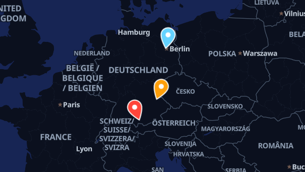 Map of company locations
