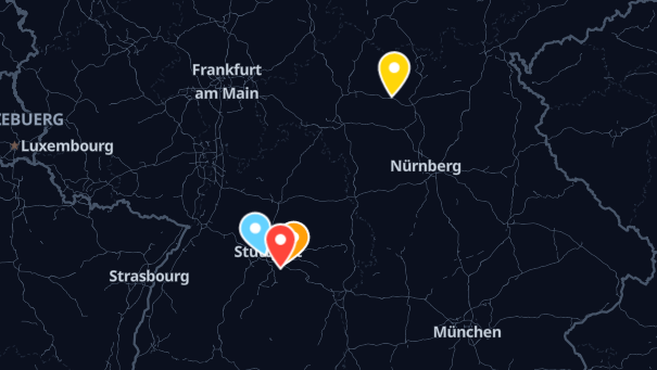 Map of company locations