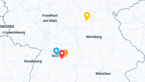 Map of company locations