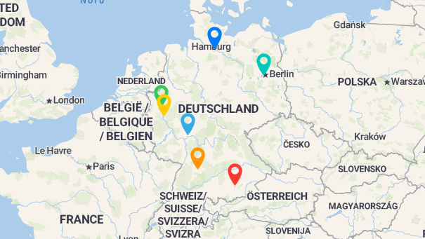 Map of company locations