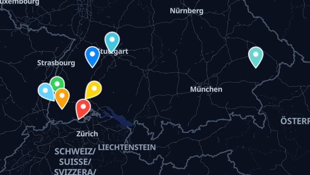 Map of company locations