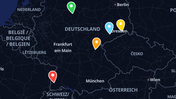 Map of company locations
