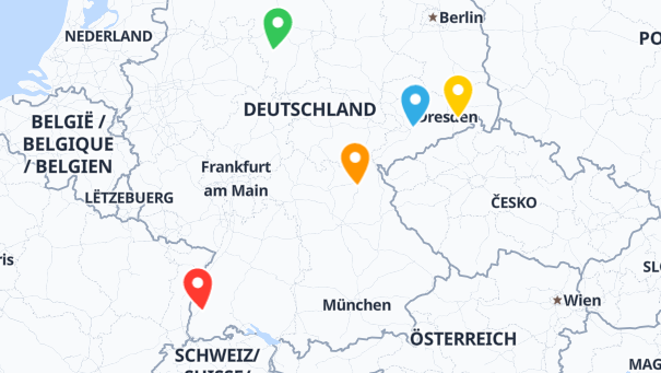 Map of company locations
