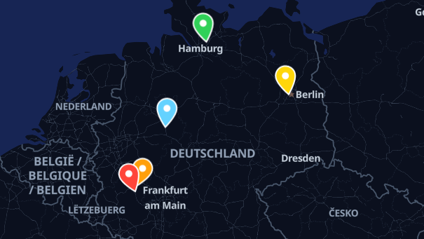 Map of company locations
