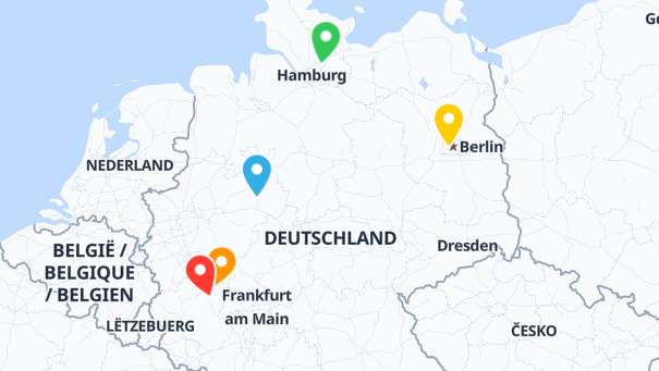 Map of company locations