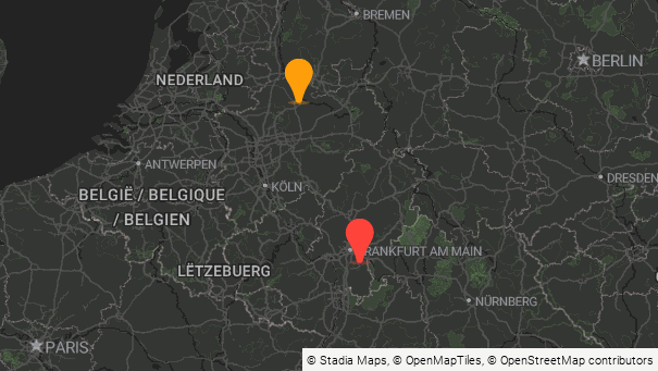 Map of company locations