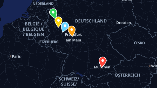Map of company locations
