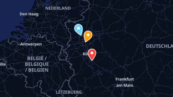 Map of company locations