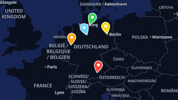 Map of company locations