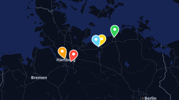 Map of company locations