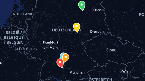 Map of company locations