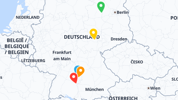Map of company locations