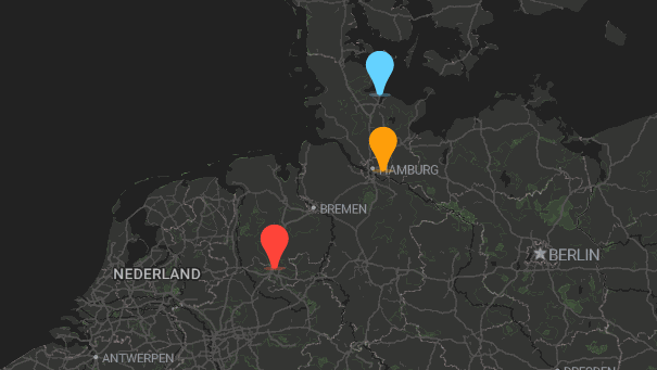 Map of company locations
