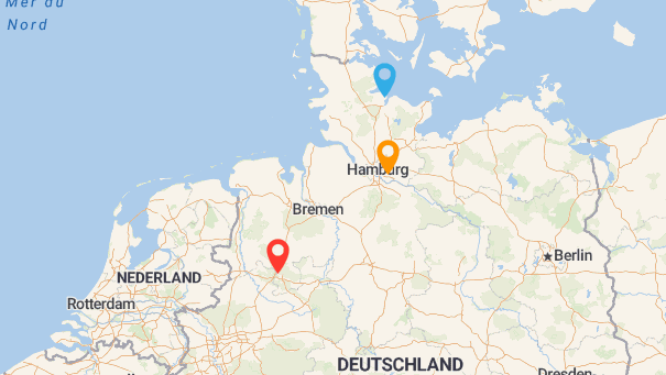 Map of company locations