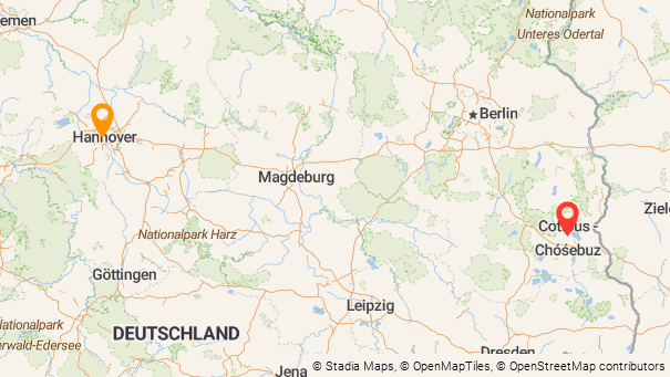 Map of company locations