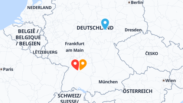 Map of company locations