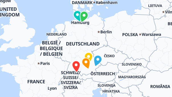 Map of company locations