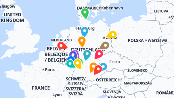 Map of company locations