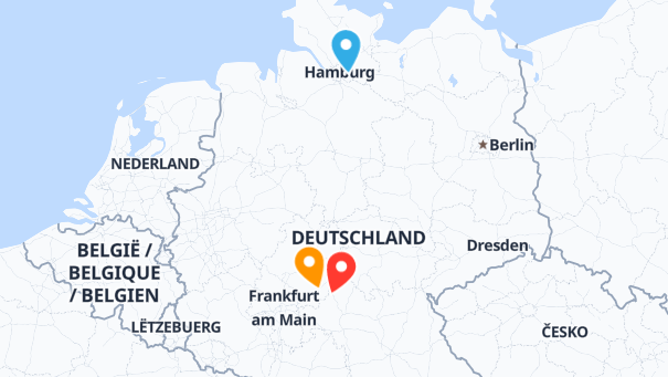 Map of company locations