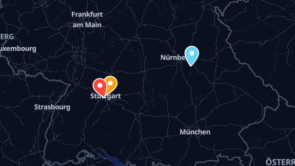 Map of company locations
