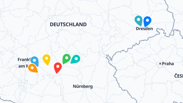 Map of company locations