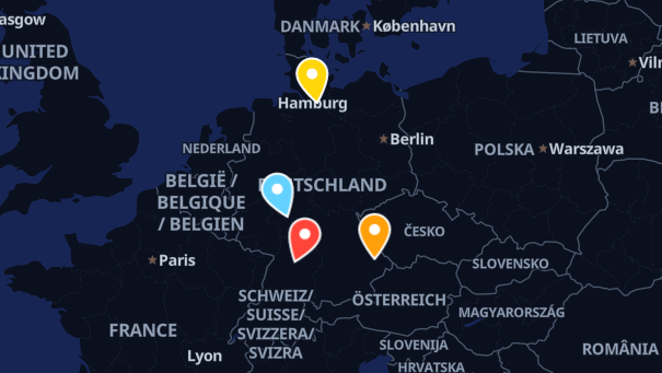 Map of company locations
