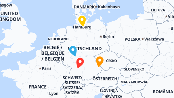 Map of company locations