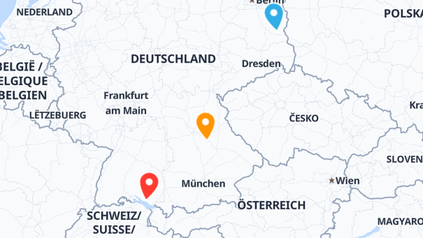 Map of company locations