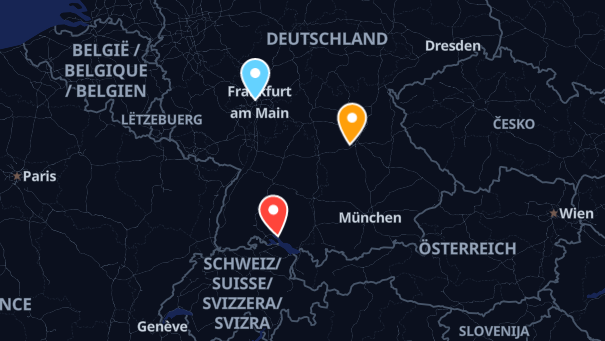 Map of company locations