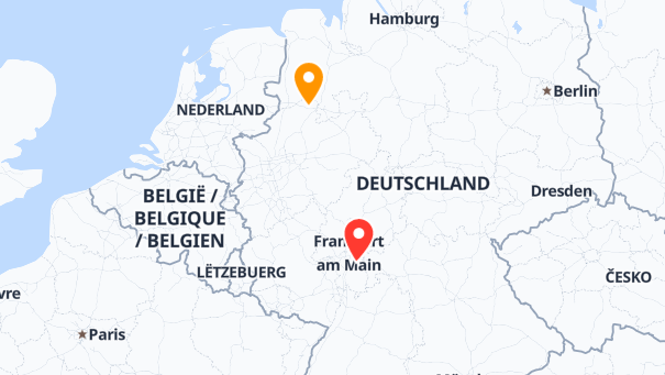 Map of company locations