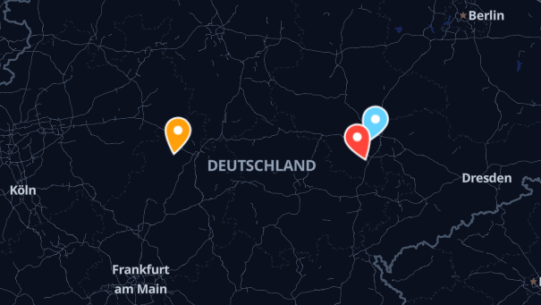 Map of company locations