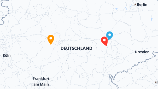 Map of company locations