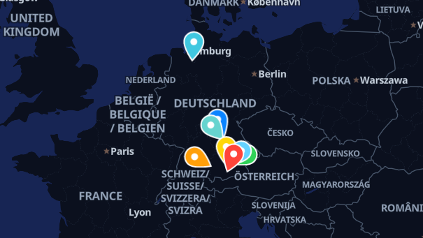 Map of company locations