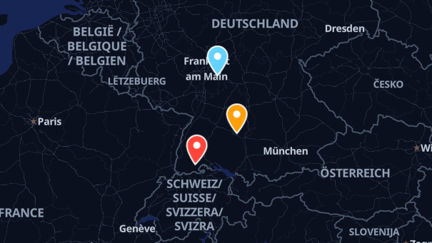 Map of company locations