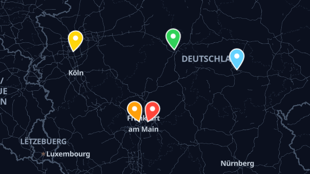 Map of company locations