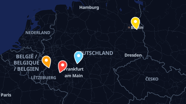 Map of company locations
