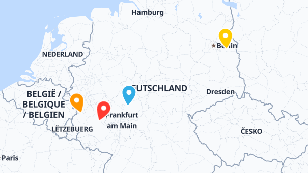 Map of company locations
