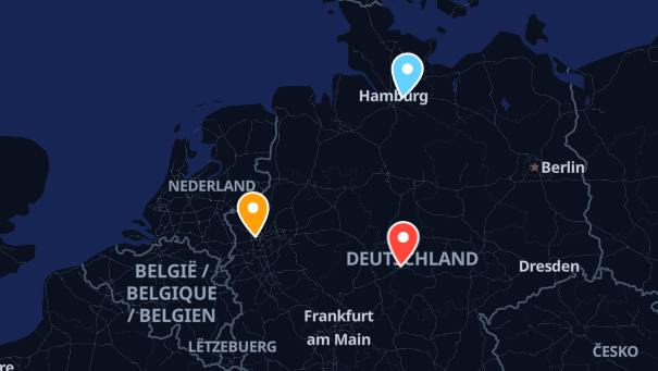 Map of company locations