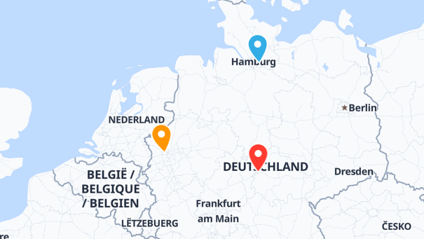 Map of company locations