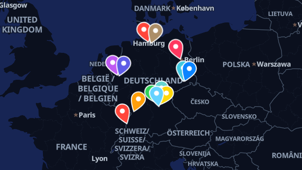 Map of company locations