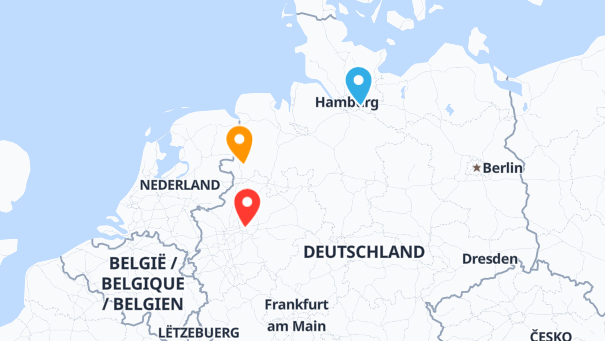 Map of company locations