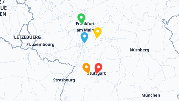 Map of company locations