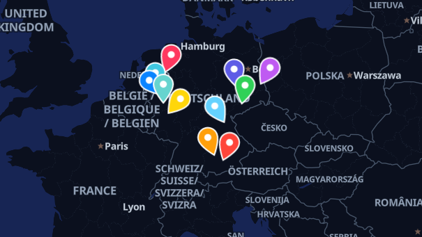 Map of company locations
