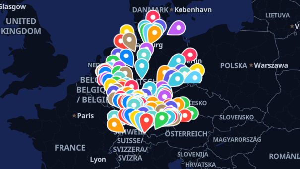 Map of company locations