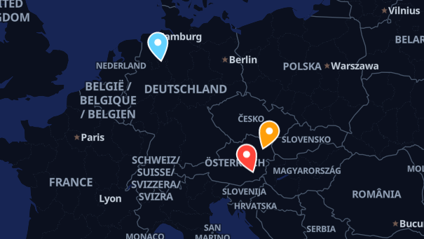 Map of company locations