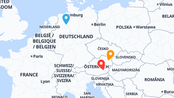 Map of company locations