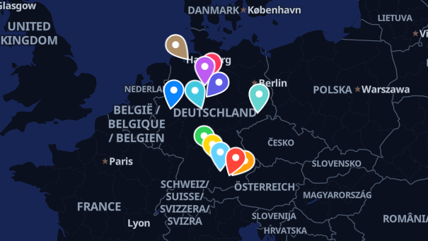 Map of company locations