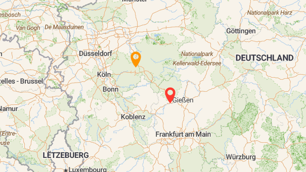 Map of company locations