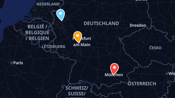 Map of company locations