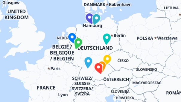 Map of company locations